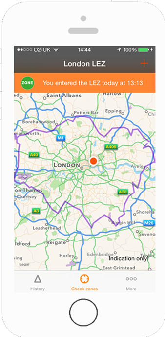 Check Whether You Are In the London Low Emission Zone
