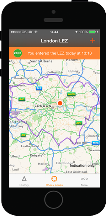 Check Whether You Have Entered the London Low Emission Zone